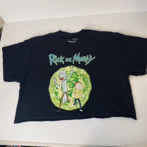 Rick and Morty Unisex Crop Tee XL - Picture 1 of 3